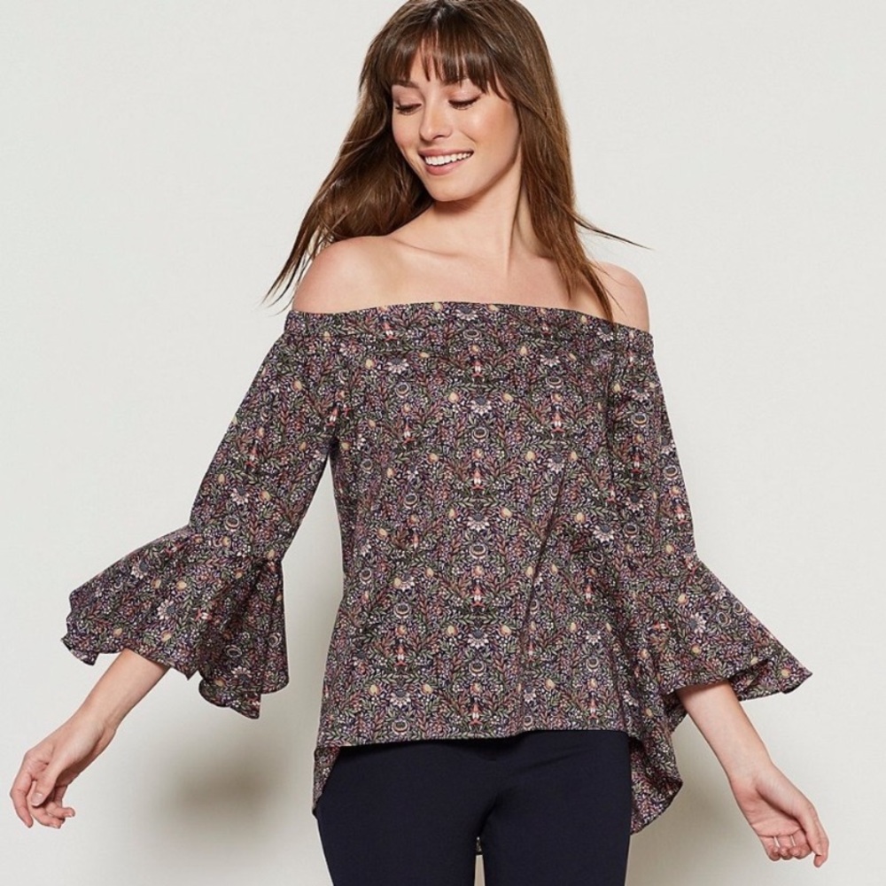 {Antonio Melani} Floral Off-The-Shoulder Kate Blouse - Women's XS - NWT
